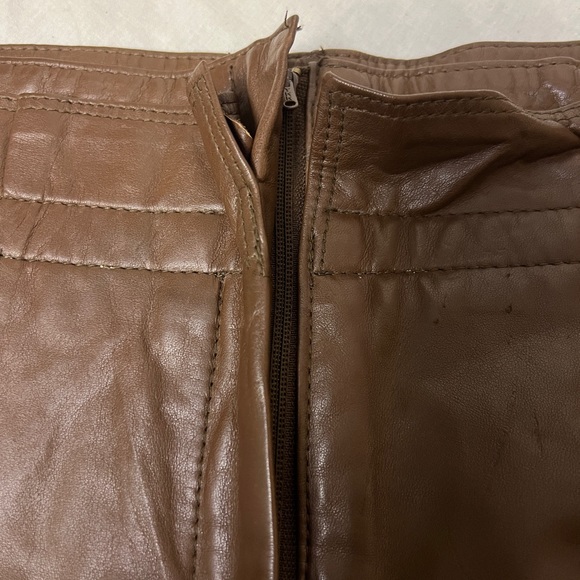 Vintage Toffs Genuine Brown Leather Pants - Picture 10 of 11